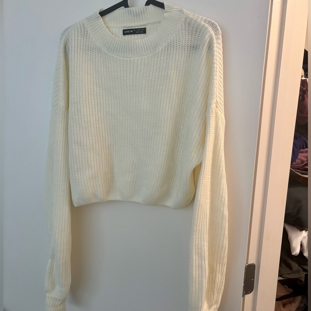 White SHEIN Sweater